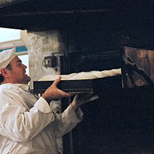 Photo: loading the oven